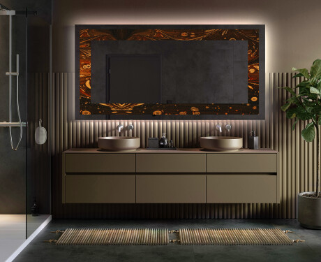 Verlichte Decoratieve Spiegel Voor - Amber Shell #5