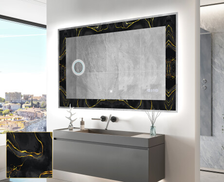 Verlichte Decoratieve Spiegel Voor - Golden Veins