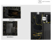 Verlichte Decoratieve Spiegel Voor - Golden Veins #2