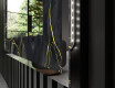 Verlichte Decoratieve Spiegel Voor - Golden Veins #3