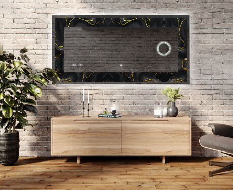 Verlichte Decoratieve Spiegel Voor - Golden Veins #5