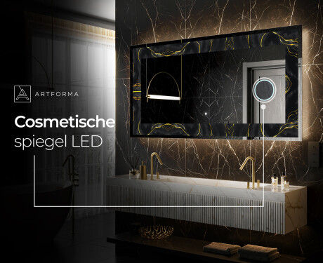 Verlichte Decoratieve Spiegel Voor - Golden Veins #8