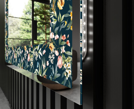 Verlichte Decoratieve Spiegel Voor - Cascading Flowers #3