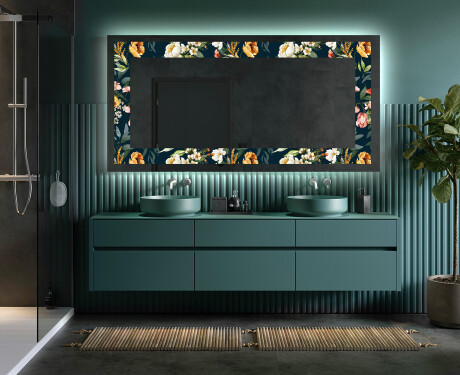 Verlichte Decoratieve Spiegel Voor - Cascading Flowers #5
