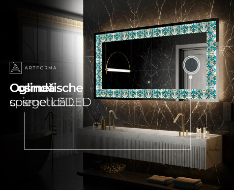 Verlichte Decoratieve Spiegel Voor - Floral Elevations #6