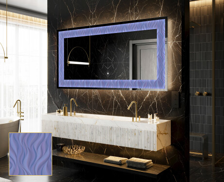 Verlichte Decoratieve Spiegel Voor - Colorful Ruffles