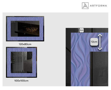 Verlichte Decoratieve Spiegel Voor - Colorful Ruffles #2