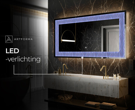 Verlichte Decoratieve Spiegel Voor - Colorful Ruffles #7