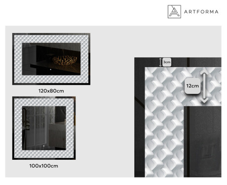 Verlichte Decoratieve Spiegel Voor - Inspiring Lines #2