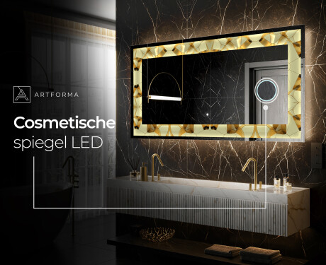 Verlichte Decoratieve Spiegel Voor - Glow Geometry #6