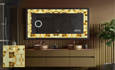 Verlichte Decoratieve Spiegel Voor - Glow Geometry