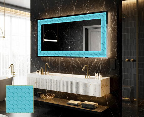 Verlichte Decoratieve Spiegel Voor - Divergent Lines