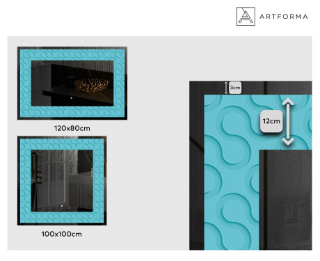 Verlichte Decoratieve Spiegel Voor - Divergent Lines #2