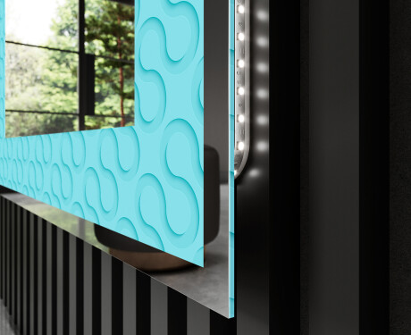 Verlichte Decoratieve Spiegel Voor - Divergent Lines #3