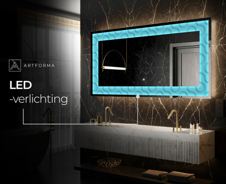 Verlichte Decoratieve Spiegel Voor - Divergent Lines #7