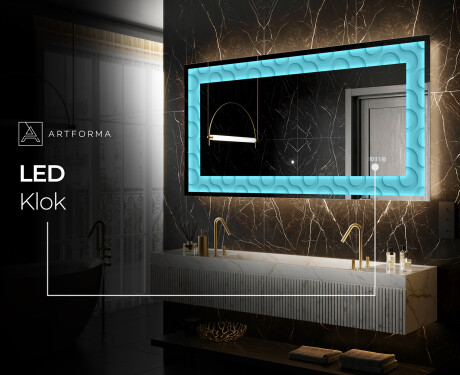 Verlichte Decoratieve Spiegel Voor - Divergent Lines #8