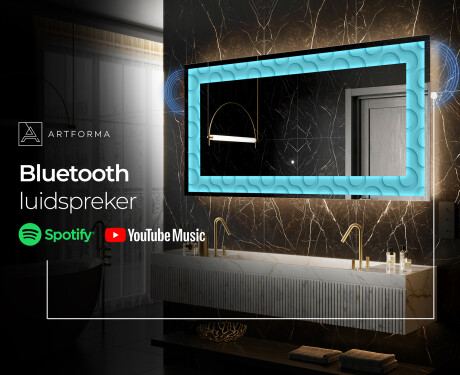 Verlichte Decoratieve Spiegel Voor - Divergent Lines #9