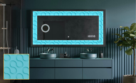 Verlichte Decoratieve Spiegel Voor - Divergent Lines