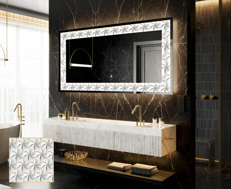 Verlichte Decoratieve Spiegel Voor - Dynamic Whirls