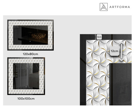 Verlichte Decoratieve Spiegel Voor - Dynamic Whirls #2
