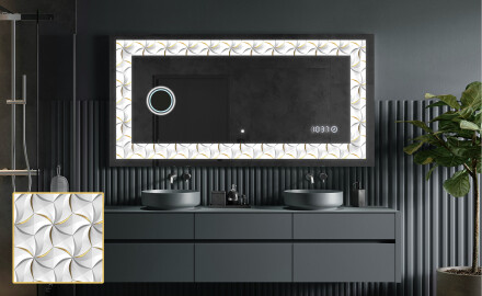 Verlichte Decoratieve Spiegel Voor - Dynamic Whirls