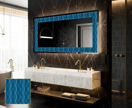 Verlichte Decoratieve Spiegel Voor - Whirling Lines