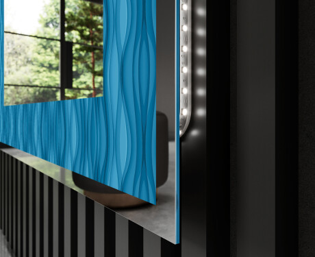 Verlichte Decoratieve Spiegel Voor - Whirling Lines #3