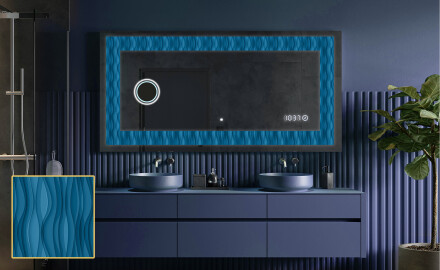 Verlichte Decoratieve Spiegel Voor - Whirling Lines