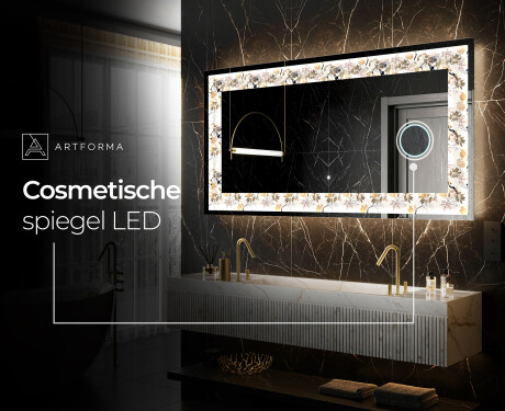 Verlichte Decoratieve Spiegel Voor - Floral Reflections #8