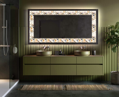 Verlichte Decoratieve Spiegel Voor - Floral Reflections #5