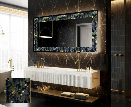 Verlichte Decoratieve Spiegel Voor - Vintage Leaves