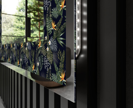 Verlichte Decoratieve Spiegel Voor - Vintage Leaves #3