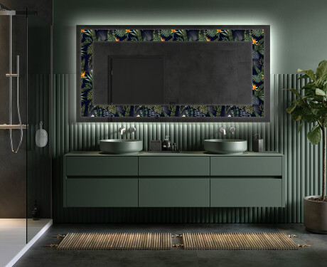 Verlichte Decoratieve Spiegel Voor - Vintage Leaves #5
