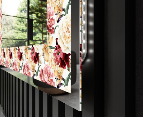 Verlichte Decoratieve Spiegel Voor - Flowers Full Of Colors #3