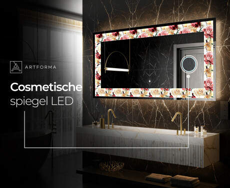 Verlichte Decoratieve Spiegel Voor - Flowers Full Of Colors #9