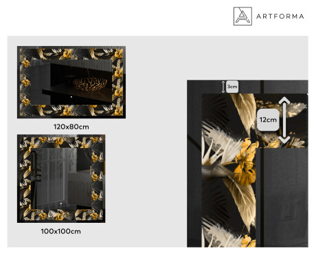 Verlichte Decoratieve Spiegel Voor - Floral Symmetries #2