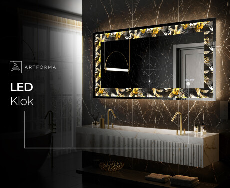 Verlichte Decoratieve Spiegel Voor - Floral Symmetries #6