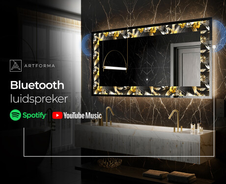 Verlichte Decoratieve Spiegel Voor - Floral Symmetries #7