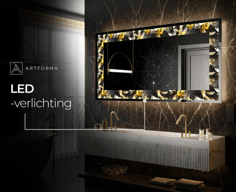 Verlichte Decoratieve Spiegel Voor - Floral Symmetries #8