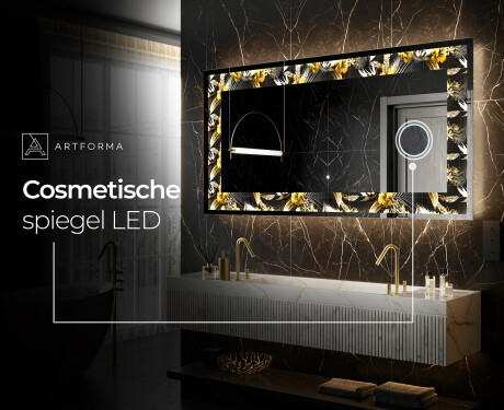 Verlichte Decoratieve Spiegel Voor - Floral Symmetries #9