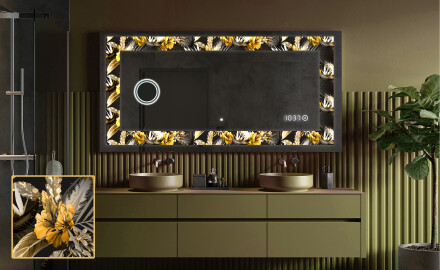 Verlichte Decoratieve Spiegel Voor - Floral Symmetries