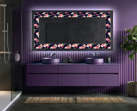Verlichte Decoratieve Spiegel Voor - Floral Layouts #5