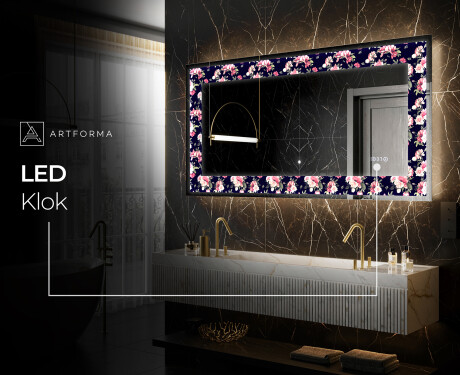 Verlichte Decoratieve Spiegel Voor - Floral Layouts #6