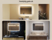 Moderne badkamer spiegel met led-verlichting 100x70cm met Dual color, Aanraakschakelaar, Verwarmingsmat, Bluetooth-luidspreker - L141 #2