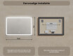 Moderne badkamer spiegel met led-verlichting 100x70cm met Dual color, Aanraakschakelaar, Verwarmingsmat, Bluetooth-luidspreker - L141 #8
