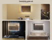 Moderne badkamer spiegel 70x50cm met led-verlichting met Dual color, Aanraakschakelaar, Verwarmingsmat - L49 #2