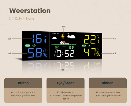 Moderne badkamer spiegel met led-verlichting 80x60cm met Dual color, Aanraakschakelaar, Station -  L01 #4