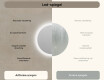 Ronde badkamerspiegel met LED-verlichting 80 cm met Dual color, Aanraakschakelaar #6