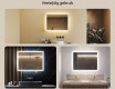 Rechthoekige badkamerspiegel met LED-verlichting 80x60 cm met Dual color, Aanraakschakelaar #2