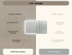 Rechthoekige badkamerspiegel met LED-verlichting 120x70 cm met Dual color, Aanraakschakelaar #6
